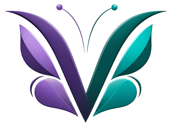 Veda Virtual Butterfly Logo